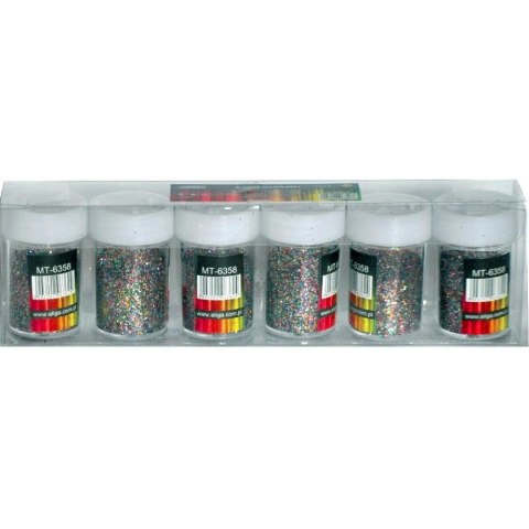 Brokat sypki multikolor 6x8g (6sztuk) MT-6358 ALIGA Brokat sypki multikolor 6x8g (6sztuk) MT-6358 ALIGA