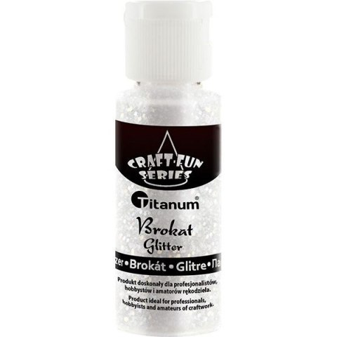 Brokat w buteleczce 20ml biały 307828 TITANUM Brokat w buteleczce 20ml biały 307828 TITANUM