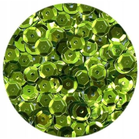 Cekiny błyszczące 8mm jasno zielone B100 BREWIS Cekiny błyszczące 8mm jasno zielone B100 BREWIS
