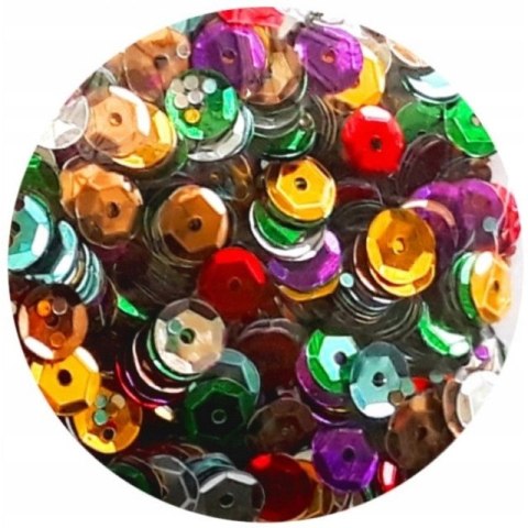 Cekiny błyszczące 8mm mix kolorów BM8 BREWIS Cekiny błyszczące 8mm mix kolorów BM8 BREWIS
