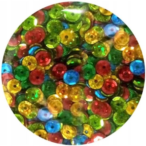 Cekiny hologramowe 6mm mix kolorów MH6 BREWIS Cekiny hologramowe 6mm mix kolorów MH6 BREWIS