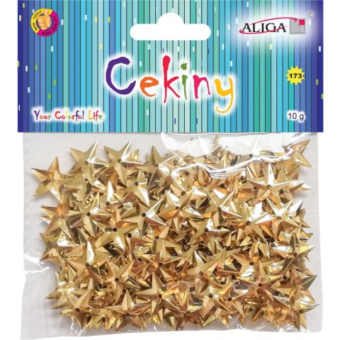 Cekiny ozdobne złote gwiazdki 10g MT-6211 ALIGA Cekiny ozdobne złote gwiazdki 10g MT-6211 ALIGA