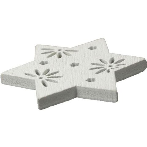 Drewniane gwiazdki ażurowe 25x29mm białe 15szt. 417644 TITANUM Drewniane gwiazdki ażurowe 25x29mm białe 15szt. 417644 TITANUM