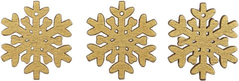 Drewniane płatki śniegu 30mm złote 8szt. 486035 TITANUM Drewniane płatki śniegu 30mm złote 8szt. 486035 TITANUM