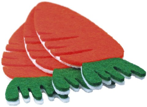 Filcowe MARCHEWKI 3D 3szt. 472947 TITANUM Filcowe MARCHEWKI 3D 3szt. 472947 TITANUM