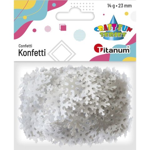Konfetti Płatki śniegu 23mm białe 14g 284814 TITANUM Konfetti Płatki śniegu 23mm białe 14g 284814 TITANUM