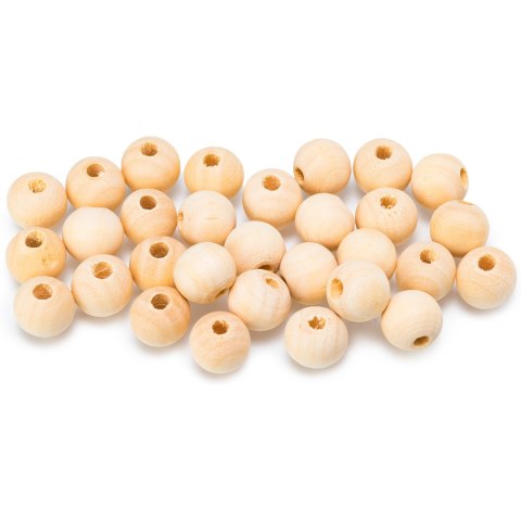 Koraliki drewniane naturalne 12mm, 30 szt. KDN 2 BREWIS Koraliki drewniane naturalne 12mm, 30 szt. KDN 2 BREWIS