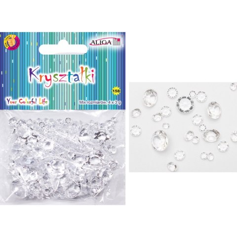 Kryształki przezroczyste mix wielkości 12g MT-7783 ALIGA Kryształki przezroczyste mix wielkości 12g MT-7783 ALIGA
