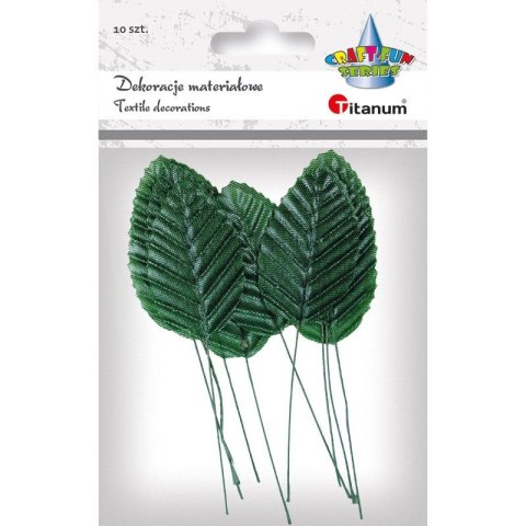 Materiałowe liście na druciku floryst.c.zielone 396471 TITANUM Materiałowe liście na druciku floryst.c.zielone 396471 TITANUM