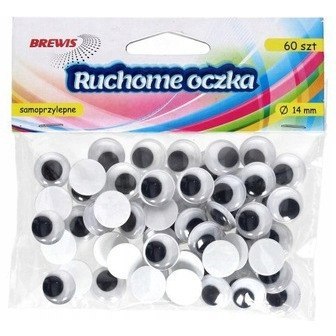 Oczka ruchome 14mm samoprzylepne (60szt.) RO09 Brewis Oczka ruchome 14mm samoprzylepne (60szt.) RO09 Brewis