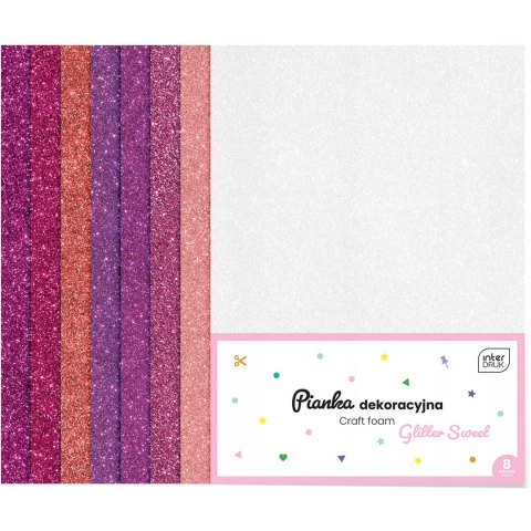 Pianka dekoracyjna 8szt GLITTER SWEET INTERDRUK Pianka dekoracyjna 8szt GLITTER SWEET INTERDRUK