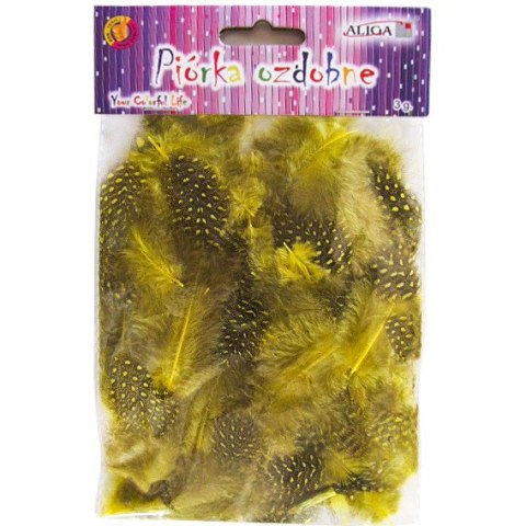 Piórka nakrapiane żółte 3g, PN-02 ALIGA Piórka nakrapiane żółte 3g, PN-02 ALIGA
