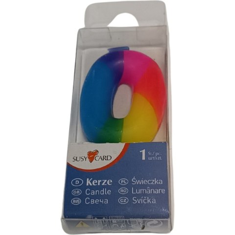 Świeczka jubileuszowa kolorowa mini cyfra 0 HERLITZ 0011348216 Świeczka jubileuszowa kolorowa mini cyfra 0 HERLITZ 0011348216
