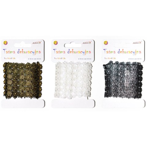 Taśma dekoracyjna 6cm x 50cm TC-6749 ALIGA Taśma dekoracyjna 6cm x 50cm TC-6749 ALIGA