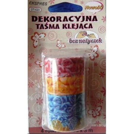 Taśma dekoracyjna RÓŻE 15x3(4) DT-420 DTA 15007 Taśma dekoracyjna RÓŻE 15x3(4) DT-420 DTA 15007