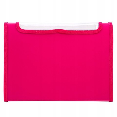 Teczka harmonijkowa z gumką 13-przegródek okno PVC RIO różowa 38128 PINK DELI Teczka harmonijkowa z gumką 13-przegródek okno PVC RIO różowa 38128 PINK DELI
