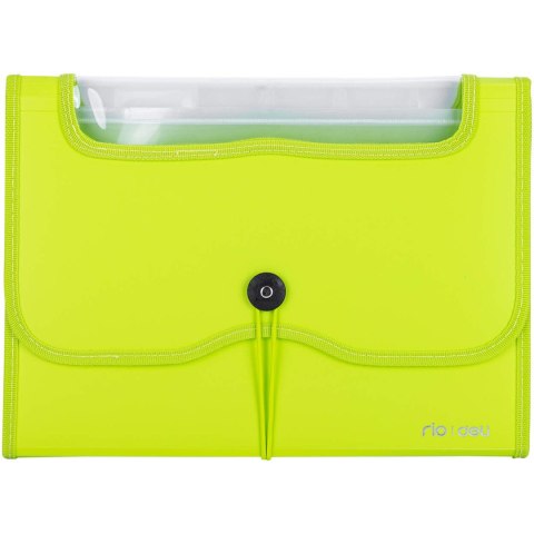 Teczka harmonijkowa z gumką 7-przegródek okno PVC RIO zielona 38127 GREEN DELI Teczka harmonijkowa z gumką 7-przegródek okno PVC RIO zielona 38127 GREEN DELI