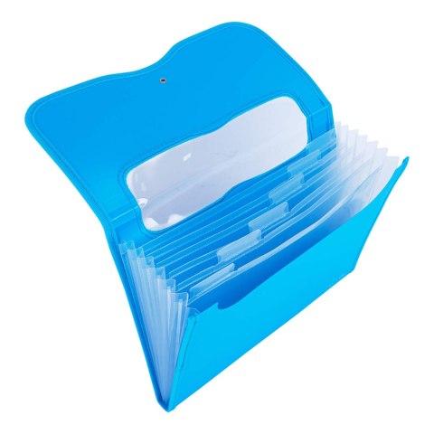 Teczka harmonijkowa z gumką A4 7-przegródek okno PVC RIO niebieska 38127 BLUE DELI Teczka harmonijkowa z gumką A4 7-przegródek okno PVC RIO niebieska 38127 BLUE DELI