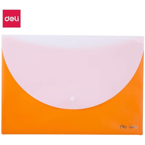 Teczka kopertowa na zatrzask A4 RIO pomarańczowa E38977 ORANGE DELI Teczka kopertowa na zatrzask A4 RIO pomarańczowa E38977 ORANGE DELI