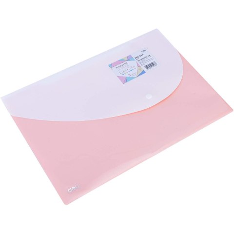 Teczka kopertowa na zatrzask MACARON różowa 5506 PINK DELI Teczka kopertowa na zatrzask MACARON różowa 5506 PINK DELI