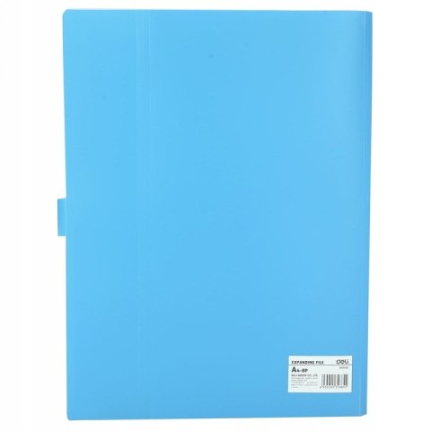 Teczka zatrzaskowa A4 8-przegródek RIO niebieska EB40102 BLUE DELI Teczka zatrzaskowa A4 8-przegródek RIO niebieska EB40102 BLUE DELI
