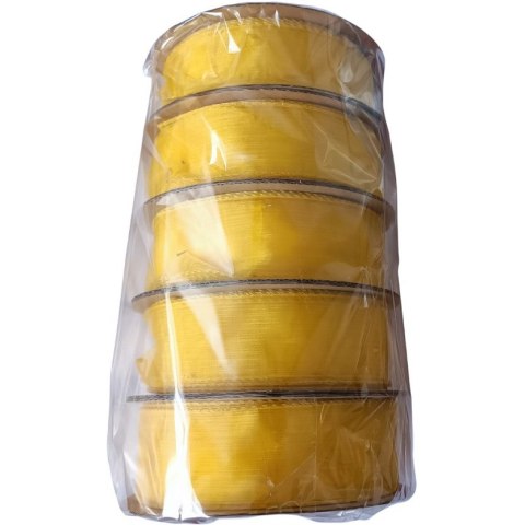 Wstążka organza szer. 4cm ciemny żółty GIMAR Wstążka organza szer. 4cm ciemny żółty GIMAR