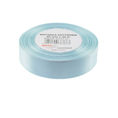 Wstążka satynowa 25mm/32m błękitny BREWIS Wstążka satynowa 25mm/32m błękitny BREWIS