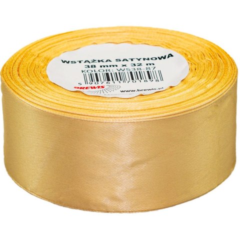 Wstążka satynowa 38mm/32m 87 złota BREWIS Wstążka satynowa 38mm/32m 87 złota BREWIS