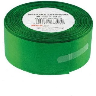 Wstążka satynowa 38mm/32m zielona BREWIS Wstążka satynowa 38mm/32m zielona BREWIS
