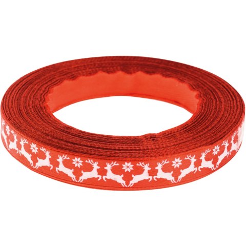 Wstążka satynowa Boże Narodzenie 12mm/22m czerwona WSX12-5 BREWIS Wstążka satynowa Boże Narodzenie 12mm/22m czerwona WSX12-5 BREWIS