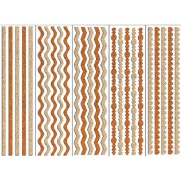 Wstążki samoprzylepne paski brokat odcienie złotego 30x8cm FSX4 BREWIS