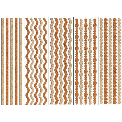 Wstążki samoprzylepne paski brokat odcienie złotego 30x8cm FSX4 BREWIS Wstążki samoprzylepne paski brokat odcienie złotego 30x8cm FSX4 BREWIS